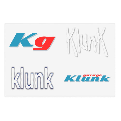 Klunk Garage and Klunk Retro Sticker Sheets