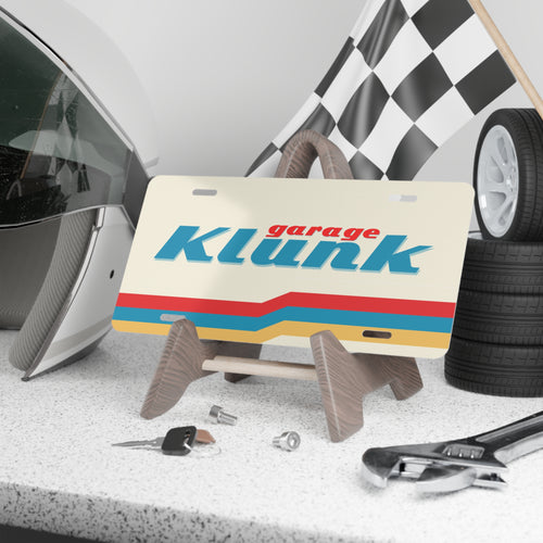 "Klunk Garage" Vanity Plate